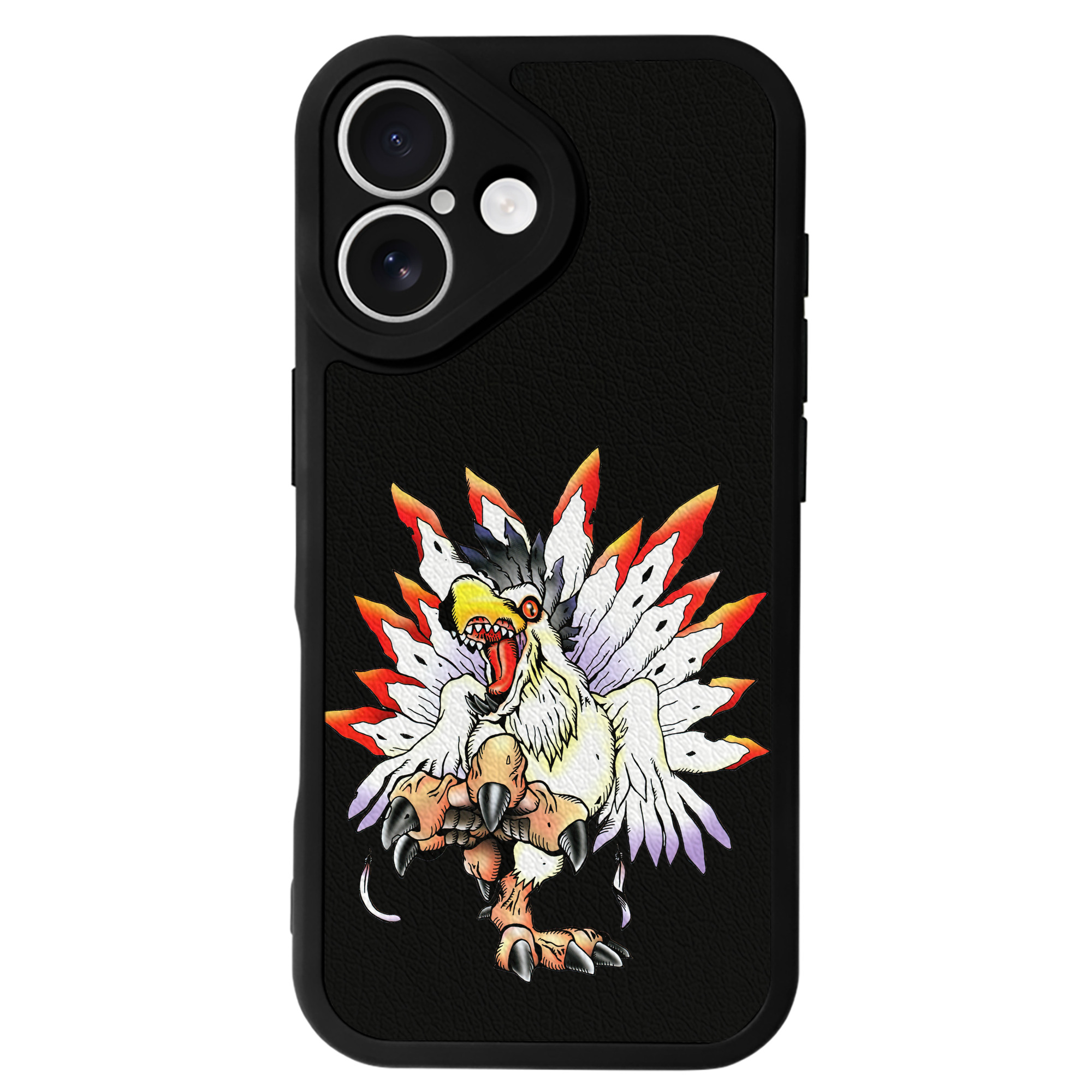 （画像用） Digimon デジタルモンスター/デジモン 【iPhone 16シリーズ対応】シリコンスマホケース（レザー調） 材質：シリコン